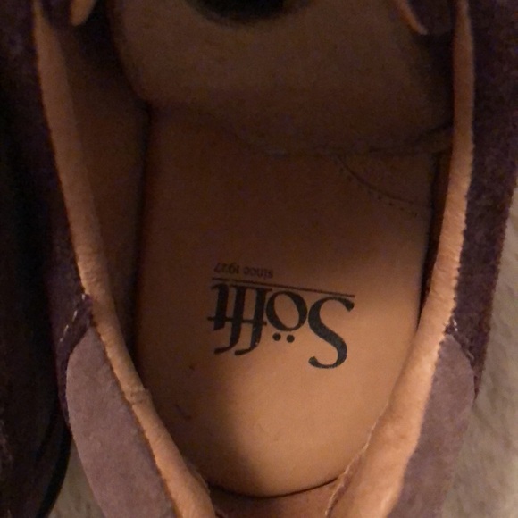 NWOT all-leather Sofft sneaker walking shoes in wine - Picture 8 of 13